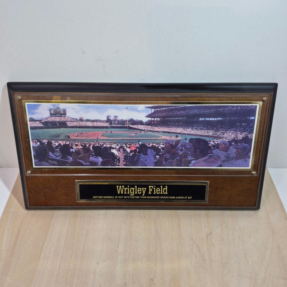 Sports Impressions Wrigley Field 1957 Hank Aaron Stadium Plaque Bill Purdom 5697